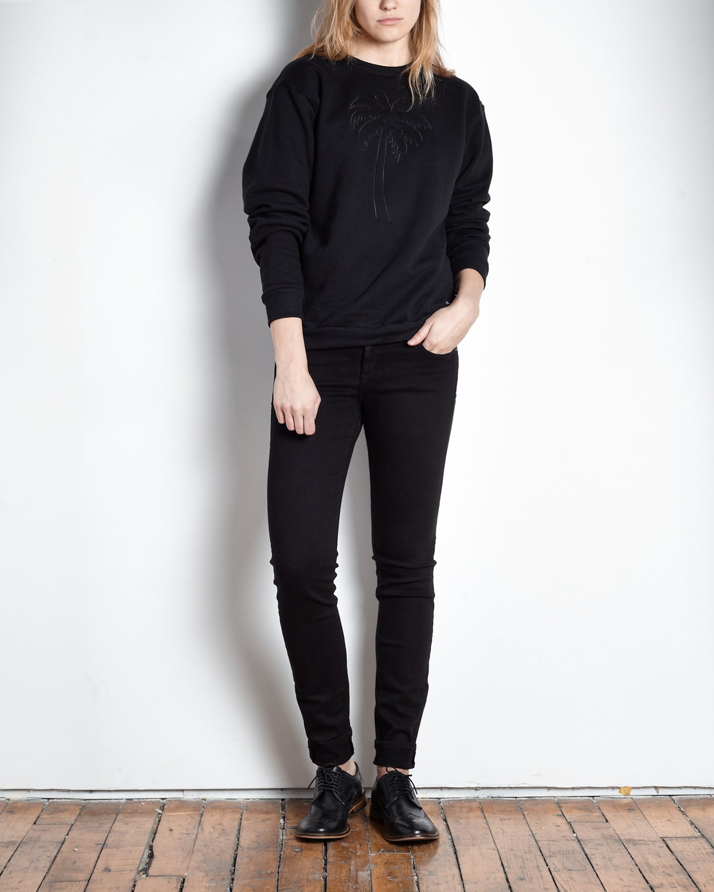InkThreadable Black Palm Crewneck