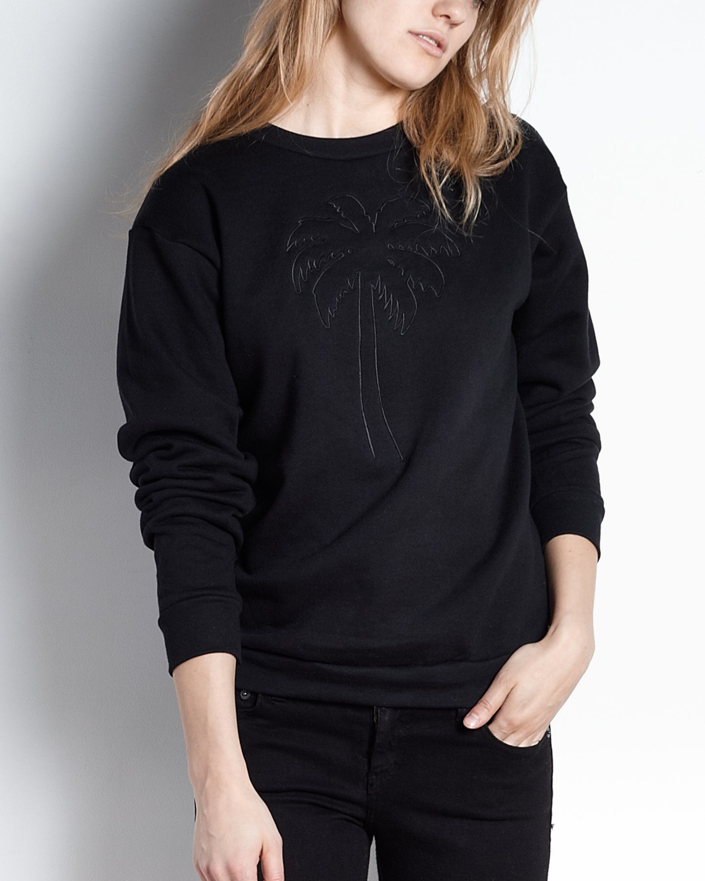 InkThreadable Black Palm Crewneck
